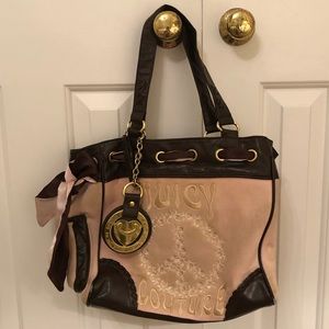 Large Velour Juicy Couture Shoulder Bag